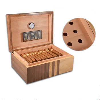 Classic Wood Large Capacity Cigar Humidor Nice Storage Box Cigar Box with Humidifier Hygrometer
Classic Wood Large Capacity Cigar Humidor Nice Storage Box Cigar Box with Humidifier Hygrometer