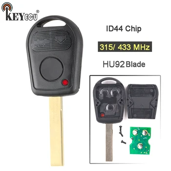 KEYECU Ajustable Frequency 315/433MHz ID44 Chip HU92 Blade 3 Button Remote Key Fob for BMW Key (Old) 3 5 7 X5 X3 Z4 E38 E39 E46
KEYECU Ajustable Frequency 315/433MHz ID44 Chip HU92 Blade 3 Button Remote Key Fob for BMW Key (Old) 3 5 7 X5 X3 Z4 E38 E39 E46