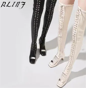 RLINF Over The Knee Square Head Strap Rivet High Heel Women's Boots Knight Boots
RLINF Over The Knee Square Head Strap Rivet High Heel Women's Boots Knight Boots