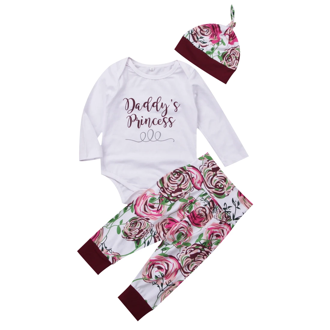 Newborn Baby Girls Tops Romper Flower Pants Leggings Hat Outfits Set Clothes Daddys princess
Newborn Baby Girls Tops Romper Flower Pants Leggings Hat Outfits Set Clothes Daddys princess