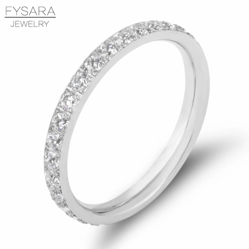 FYSARA Inlay Single Row AAA Cubic Zirconia Crystals Ring For Women Luxury Charm Love Engagement Jewelry | Украшения и аксессуары