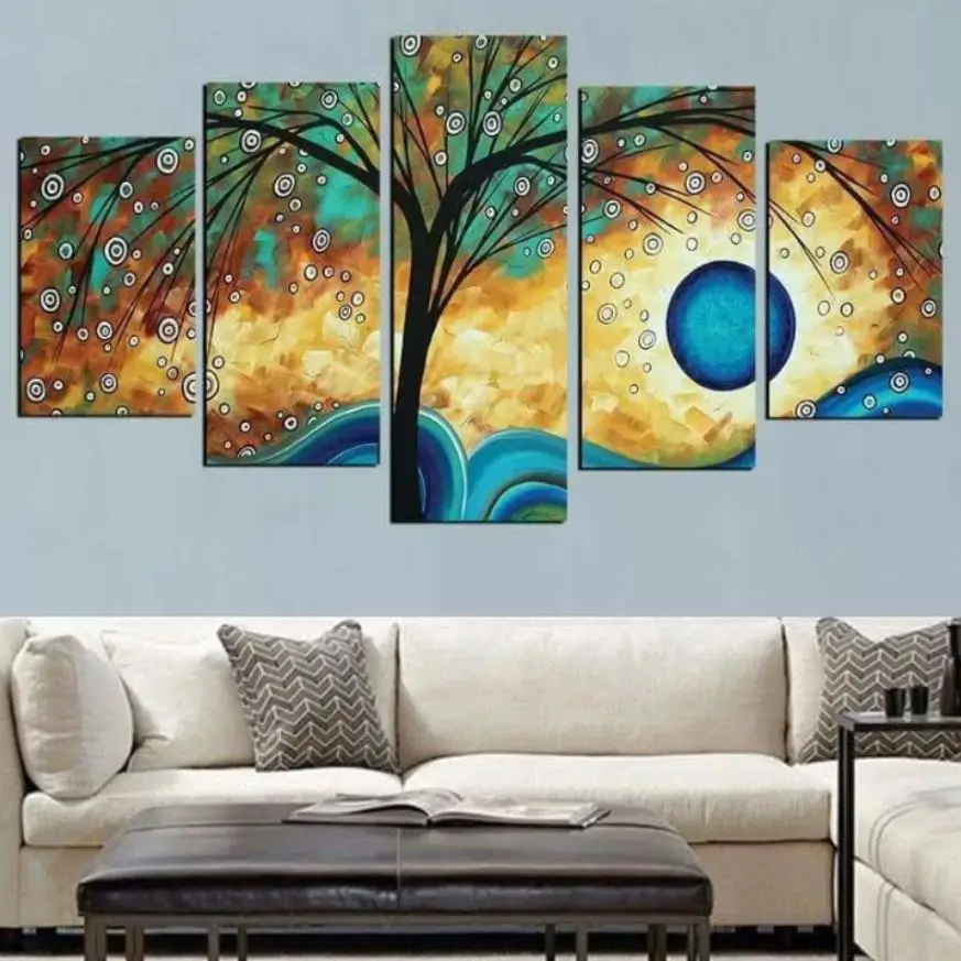 Modern Abstract 5pcs Money Tree Canvas Painting Wall Art Picture For Living Room Decor No Frame
Modern Abstract 5pcs Money Tree Canvas Painting Wall Art Picture For Living Room Decor No Frame