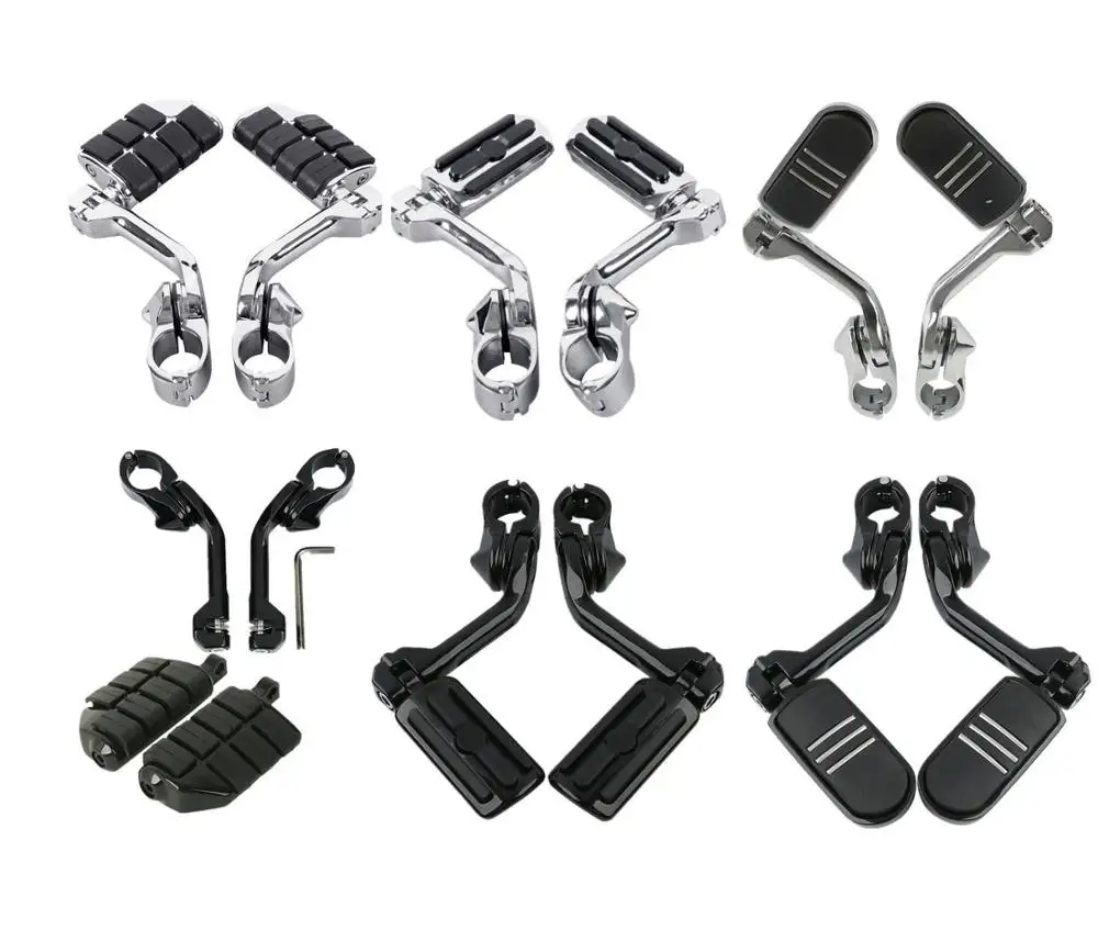 Motorcycle 1.25" Long Angled Streamline Footpegs &Mount For Harley Touring Chrome/Black
Motorcycle 1.25" Long Angled Streamline Footpegs &Mount For Harley Touring Chrome/Black