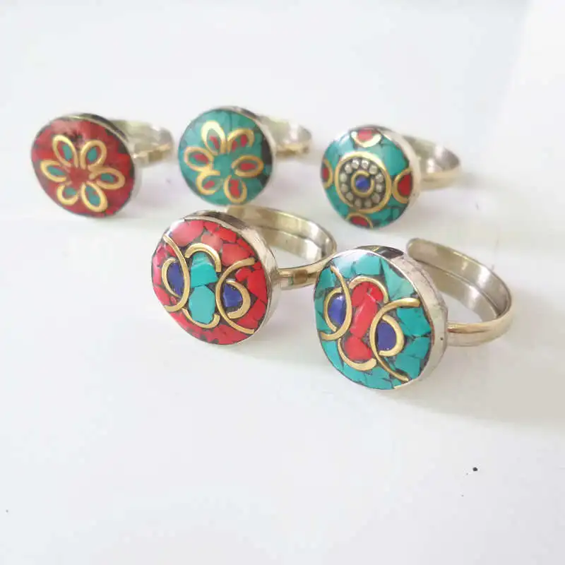 Mix Wholesale 5PCS Nepal Vintage Lovely Rings for Girl Cute Round Adjustable Ring Multi Patterns R200
Mix Wholesale 5PCS Nepal Vintage Lovely Rings for Girl Cute Round Adjustable Ring Multi Patterns R200