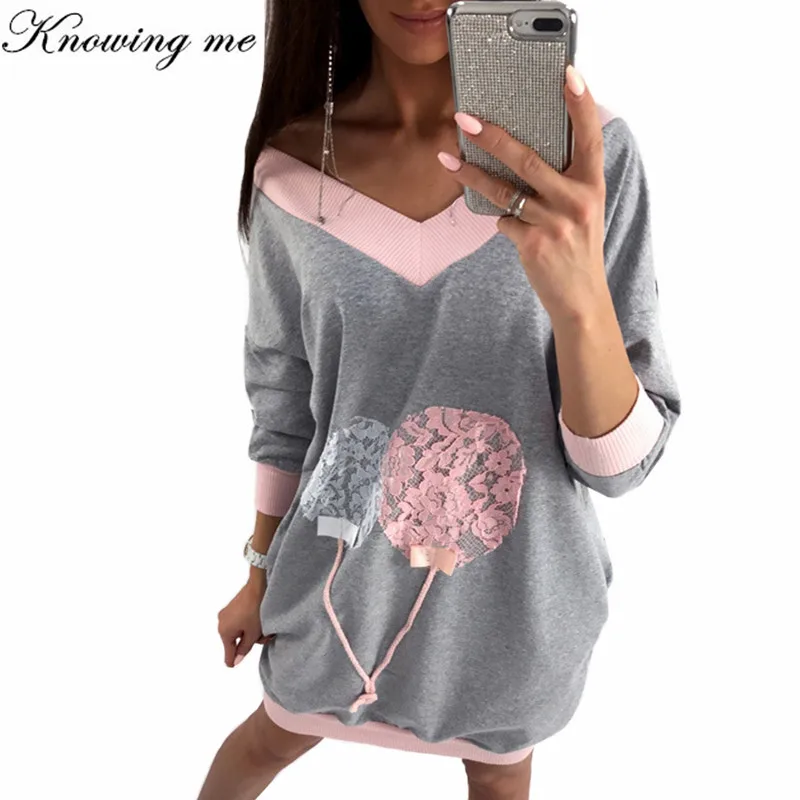 Knowing me 2018 Spring Sexy Deep V Neck Sweatshirt dress women Autumn Long Sleeve Patchwork Hoodies Dress print Balloon Dress
Knowing me 2018 Spring Sexy Deep V Neck Sweatshirt dress women Autumn Long Sleeve Patchwork Hoodies Dress print Balloon Dress