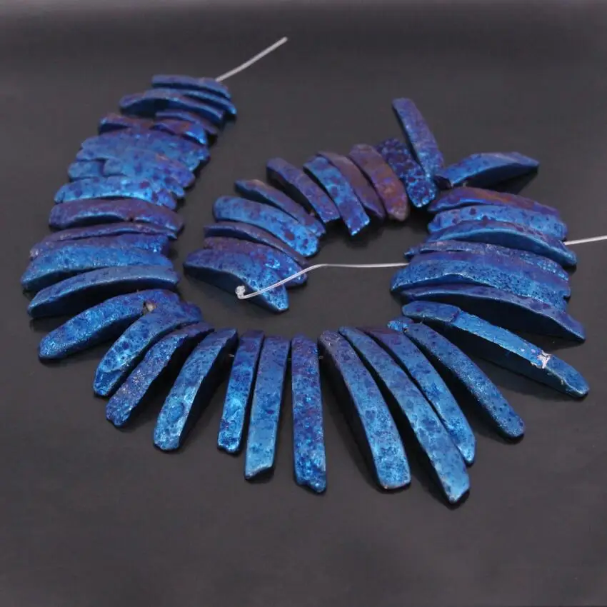 15.5"strand Blue Titanium Agates Top Drilled Slice Point Loose Beads,Raw Agates Stick Tusk Slab Graduated Pendants Jewelry
15.5"strand Blue Titanium Agates Top Drilled Slice Point Loose Beads,Raw Agates Stick Tusk Slab Graduated Pendants Jewelry
