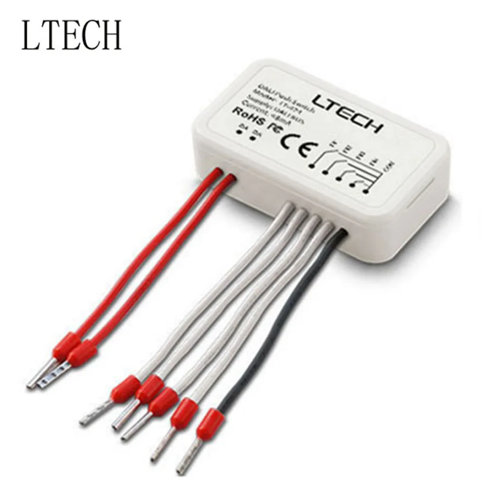 LTECH LT-424 DALI Double Group Push Switch For Led Lights
