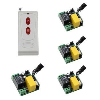 New AC220V 1CH RF Wireless Remote Control Switch System Transmitter with Two-button & 4pcs Receiver Smart Home Switch 315/433Mhz
New AC220V 1CH RF Wireless Remote Control Switch System Transmitter with Two-button & 4pcs Receiver Smart Home Switch 315/433Mhz