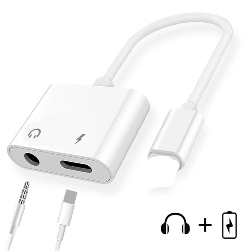 For Lightning to 3.5mm Headphone Jack Audio Converter Splitter Earphone Aux Cable Adapter For iPhone 7 8 X XR 2 in 1 IOS 12.1.2
For Lightning to 3.5mm Headphone Jack Audio Converter Splitter Earphone Aux Cable Adapter For iPhone 7 8 X XR 2 in 1 IOS 12.1.2