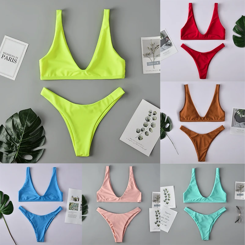 Neon Bikini Plunge Neckline Vest Swimsuit Sports Set Female Swimwear Women Push Up Thong Bikini Bathing Suit Women Swimming Suit
Neon Bikini Plunge Neckline Vest Swimsuit Sports Set Female Swimwear Women Push Up Thong Bikini Bathing Suit Women Swimming Suit