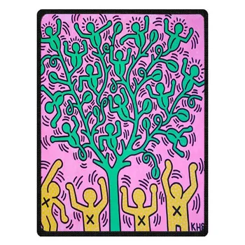 Comfortable Flannel Blanket Warm Polyester Sofa Bedding Throw Rug Keith Haring Graffiti Pattern Bedroom Decorative Blankets
Comfortable Flannel Blanket Warm Polyester Sofa Bedding Throw Rug Keith Haring Graffiti Pattern Bedroom Decorative Blankets
