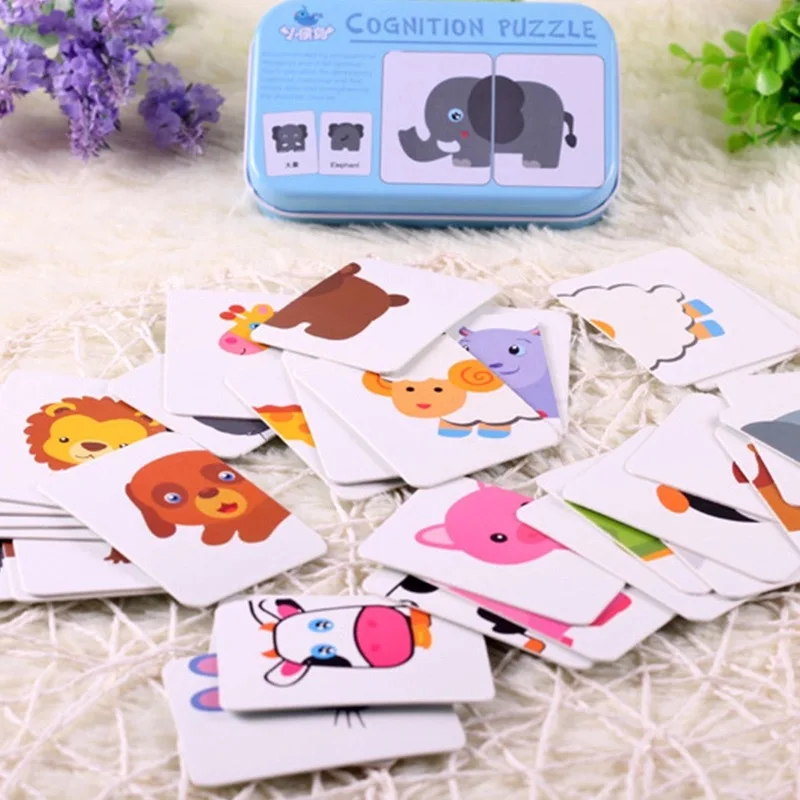 Baby Kids Match Cognition Puzzle Game Toddler Iron Box Cards Matching Game Puzzle Card for Fruit Animal Life Set Pair Puzzle
Baby Kids Match Cognition Puzzle Game Toddler Iron Box Cards Matching Game Puzzle Card for Fruit Animal Life Set Pair Puzzle