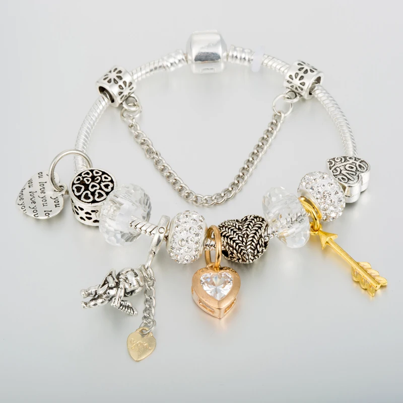 ANNAPAER Nicely Made European Charm Bracelet Bead With Cupid Charm Bracelet DIY Jewelry Pulseras Mujer Gift for Women B19074
ANNAPAER Nicely Made European Charm Bracelet Bead With Cupid Charm Bracelet DIY Jewelry Pulseras Mujer Gift for Women B19074