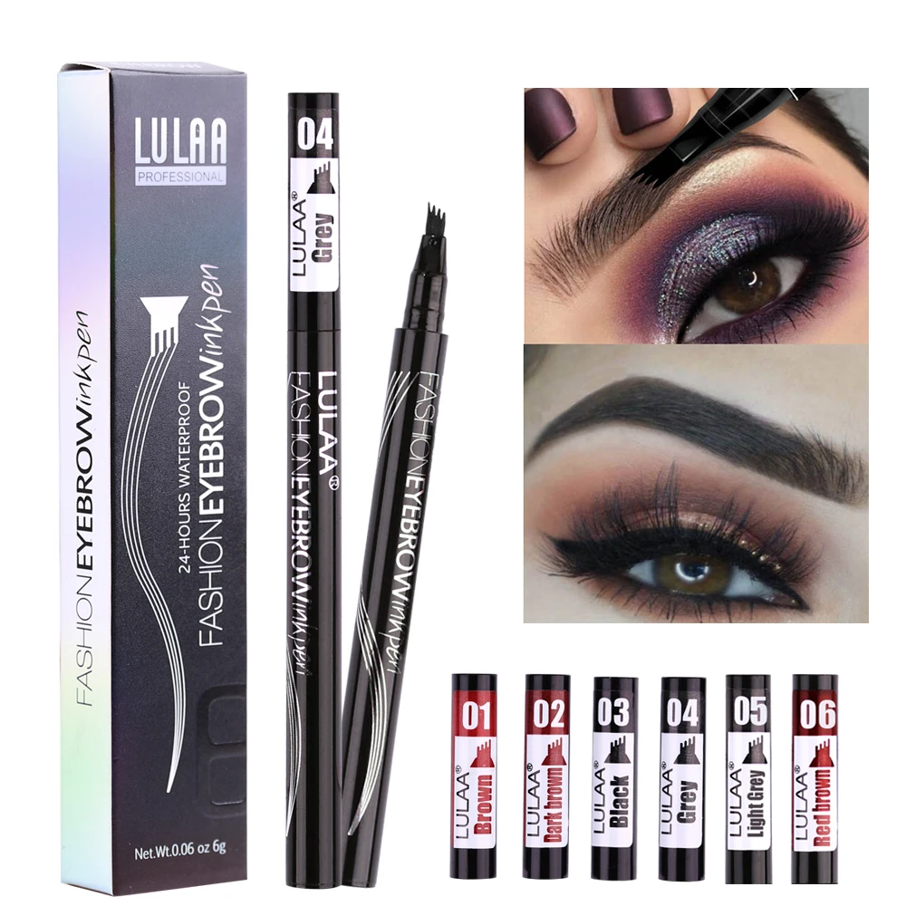 LULAA Waterproof Natural Eyebrow Pen Four-claw Eye Brow Tint Makeup Four Colors Eyebrow Pencil Brown Black Grey Brush Cosmetics
LULAA Waterproof Natural Eyebrow Pen Four-claw Eye Brow Tint Makeup Four Colors Eyebrow Pencil Brown Black Grey Brush Cosmetics