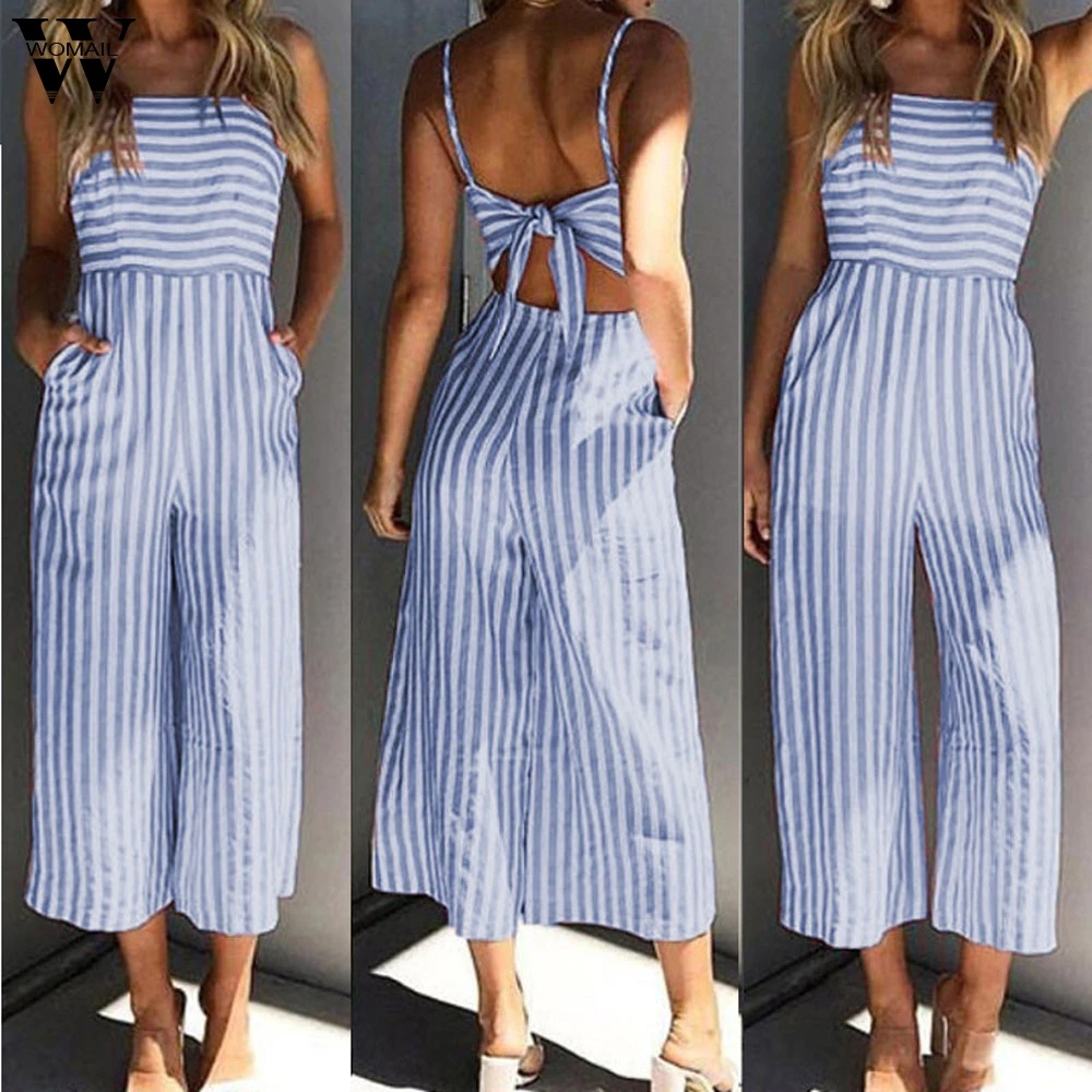 Womail bodysuit Women Summer Fashion Ladies Stripe Printing Sleeveless Long Playsuits Rompers Jumpsuit new 2019 dropship M4
Womail bodysuit Women Summer Fashion Ladies Stripe Printing Sleeveless Long Playsuits Rompers Jumpsuit new 2019 dropship M4