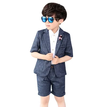 Summer 2019 Boys Suits Blazer Shorts 2 PCS Wedding Suits for Boys Plaid Formal Kids Wedding Clothes Gray Boys Dresses Costume
Summer 2019 Boys Suits Blazer Shorts 2 PCS Wedding Suits for Boys Plaid Formal Kids Wedding Clothes Gray Boys Dresses Costume