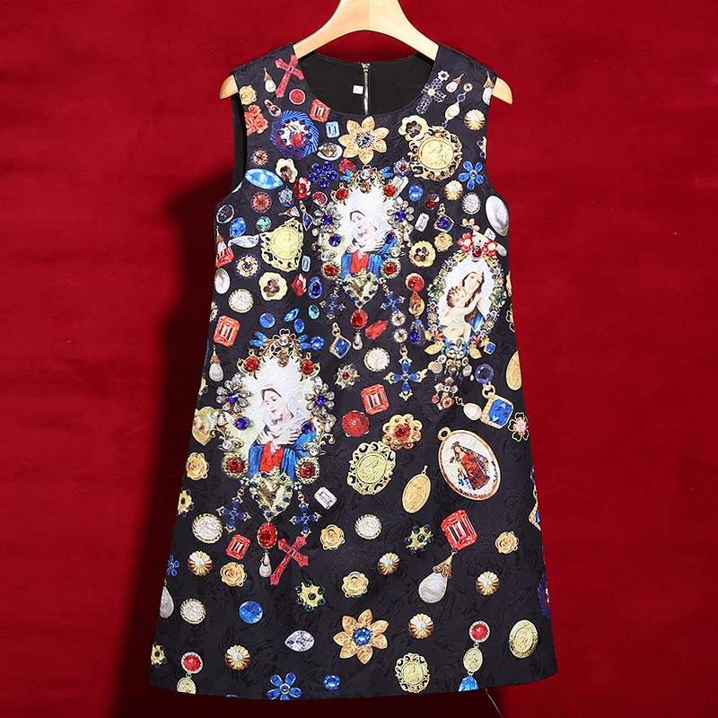 Red RoosaRosee 2019 Summer Runway Dress Vintage Character Print Diamond Black Mini Dresses Women Elegant Vestido Sexy Robe Femme
Red RoosaRosee 2019 Summer Runway Dress Vintage Character Print Diamond Black Mini Dresses Women Elegant Vestido Sexy Robe Femme