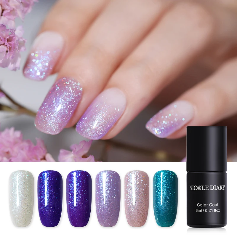 NICOLE DIARY 6ml Holographic 10 Colors UV Gel Nail Polish Lucky Glitter Lacquer Semi Permanent Varnish Nail Art Gel Lacquer
NICOLE DIARY 6ml Holographic 10 Colors UV Gel Nail Polish Lucky Glitter Lacquer Semi Permanent Varnish Nail Art Gel Lacquer