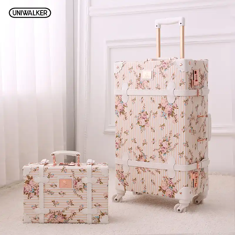 floral luggage bag