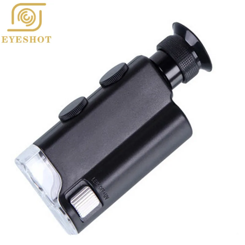 Pocket Microscope 200-240X Optical Zoom Lighted Portable Magnifier LED UV Light Handheld LED Microscope
Pocket Microscope 200-240X Optical Zoom Lighted Portable Magnifier LED UV Light Handheld LED Microscope