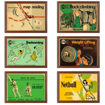 Vintage 1960s Sports Encyclopedia Poster Cricket Rock Climbing Swimming Classic Canvas Paintings Wall Stickers Home Decor Gift
Vintage 1960s Sports Encyclopedia Poster Cricket Rock Climbing Swimming Classic Canvas Paintings Wall Stickers Home Decor Gift