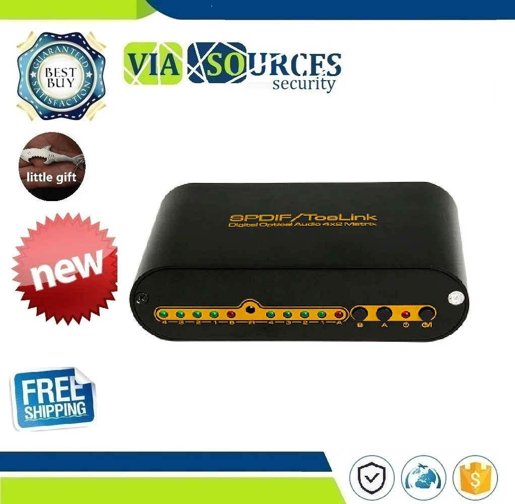 DOITOP SPDIF TOSLINK Digital Optical Audio True Matrix 4x2 Switch Switcher Splitter 4 In 2 Out Video Converter Remote Control 02
DOITOP SPDIF TOSLINK Digital Optical Audio True Matrix 4x2 Switch Switcher Splitter 4 In 2 Out Video Converter Remote Control 02