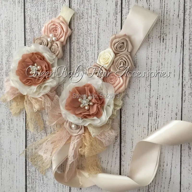 10set /lot Satin Flower Sash Matching Baby Headband Luxe Women Elegant Sash Queenbaby
10set /lot Satin Flower Sash Matching Baby Headband Luxe Women Elegant Sash Queenbaby