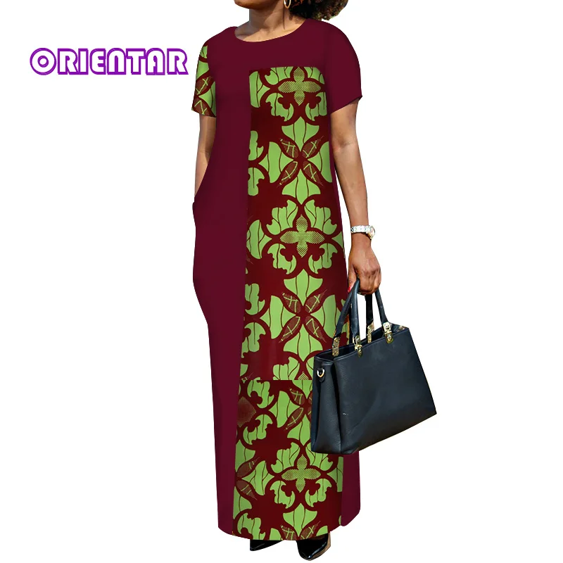 African Dresses for Women Plus Size Gown Dashiki Bazin Riche Patchwork Long Maxi Dress Traditional African Clothing WY3438
African Dresses for Women Plus Size Gown Dashiki Bazin Riche Patchwork Long Maxi Dress Traditional African Clothing WY3438