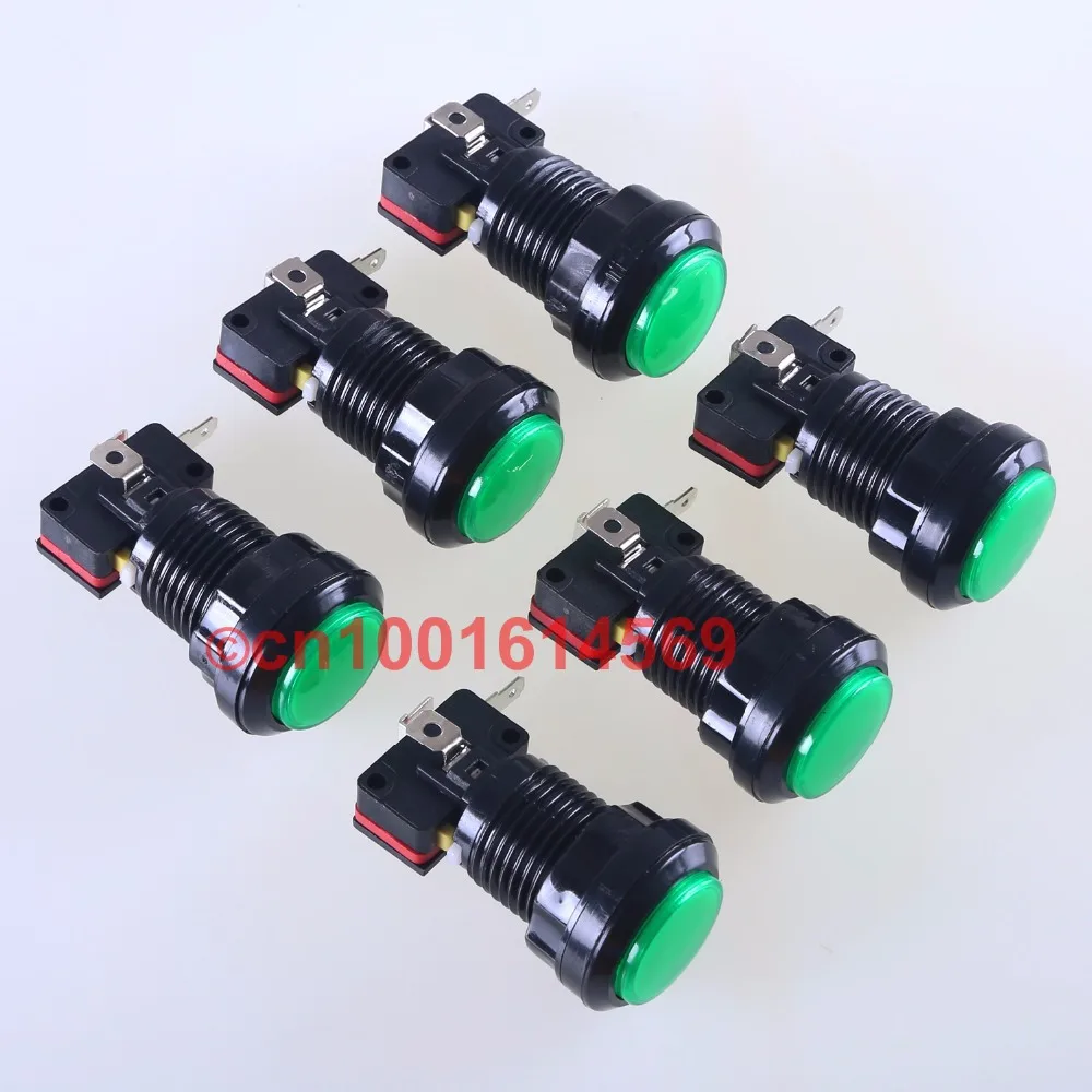 Reyann 6 x 30mm Arcade Game LED illuminate Round Button For Arcade Sticks USB Connector Street Fighters Joystick 5 Color - Green
Reyann 6 x 30mm Arcade Game LED illuminate Round Button For Arcade Sticks USB Connector Street Fighters Joystick 5 Color - Green