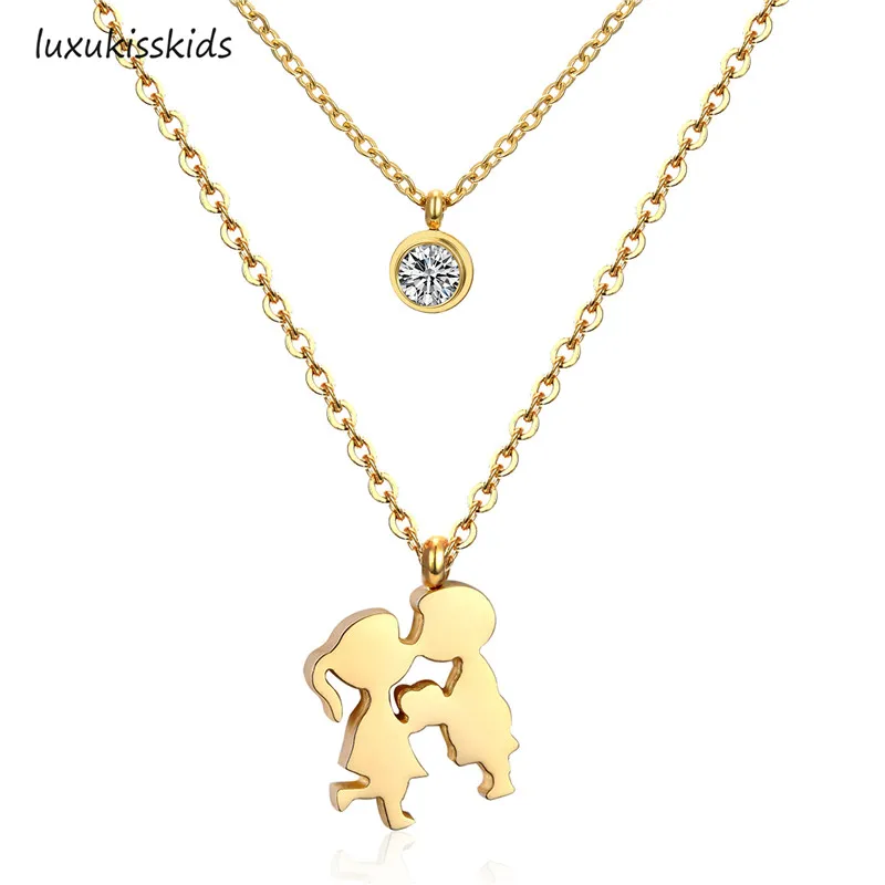 LUXUKISSKIDS New Choker Necklaces Pure Gold Love Pendant For Women Girl Men Double Chain Stainless Steel Necklace Christmas Gift
LUXUKISSKIDS New Choker Necklaces Pure Gold Love Pendant For Women Girl Men Double Chain Stainless Steel Necklace Christmas Gift