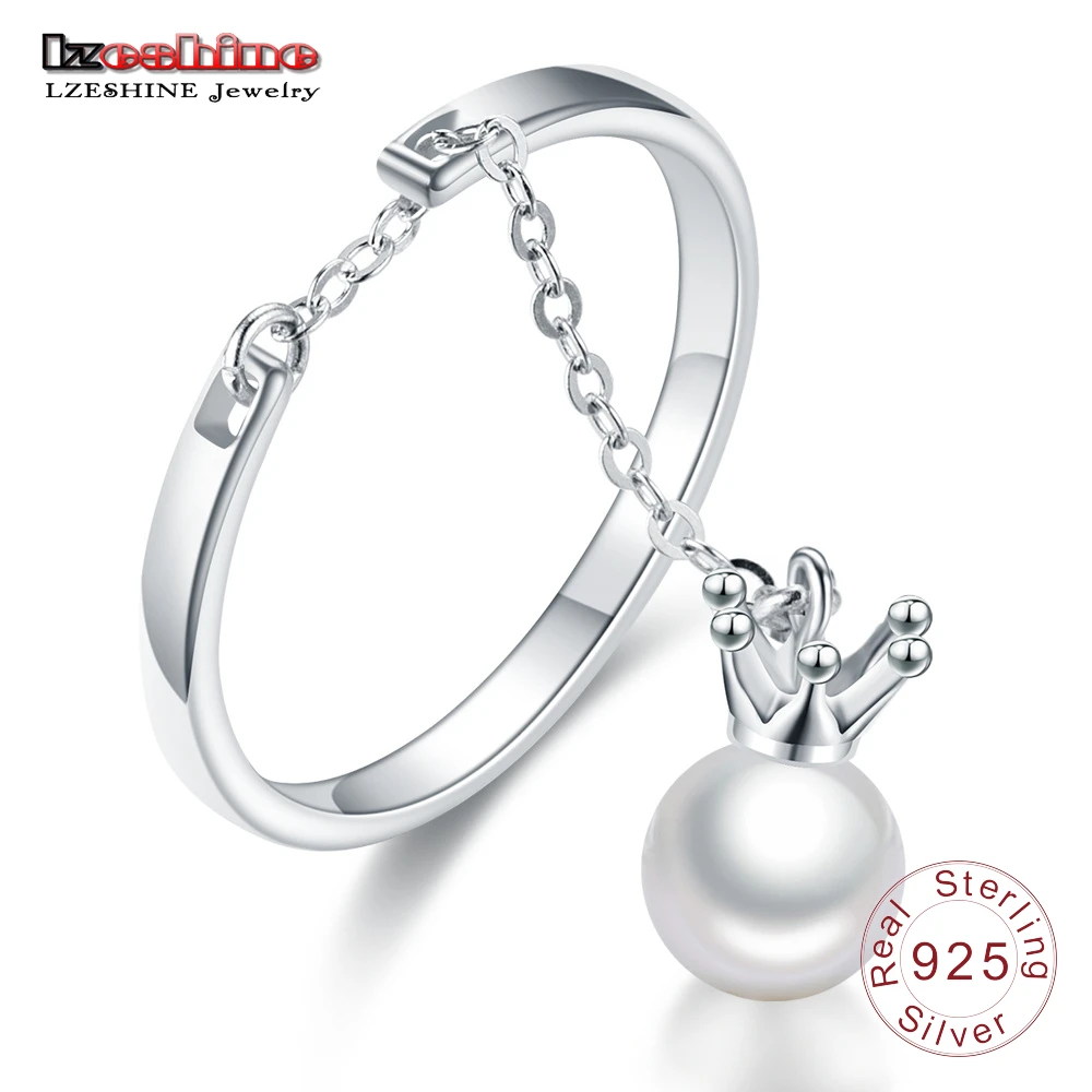 LZESHINE Crown Silver Adjustable Dangle Ring Luxury Pearl 925 Sterling Silver Finger Rings for Women Sterling Silver Jewelry
LZESHINE Crown Silver Adjustable Dangle Ring Luxury Pearl 925 Sterling Silver Finger Rings for Women Sterling Silver Jewelry