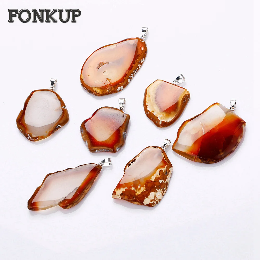Forkup Red Agate Pendant Natural Stone Necklace Multi Style Onyx Slice Charm Irregular Shape Fashion Jewelry Geometric Crystal
Forkup Red Agate Pendant Natural Stone Necklace Multi Style Onyx Slice Charm Irregular Shape Fashion Jewelry Geometric Crystal