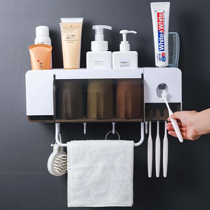 1set toothbrush holder toothpaste squeezer dispenser bathroom accessories bathroom storage box case household items
1set toothbrush holder toothpaste squeezer dispenser bathroom accessories bathroom storage box case household items