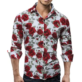 Hirigin 2019 New Fasion Men Rose Flower Long Sleeve Tops Slim Fit Casual Printed Shirt
Hirigin 2019 New Fasion Men Rose Flower Long Sleeve Tops Slim Fit Casual Printed Shirt