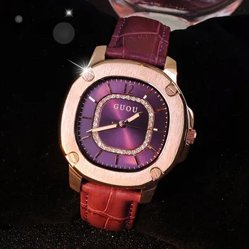 New Square dial luxury famous brand guou rhinestore watch ladies genuine leather band quartz watch women clock causal wristwatch
New Square dial luxury famous brand guou rhinestore watch ladies genuine leather band quartz watch women clock causal wristwatch