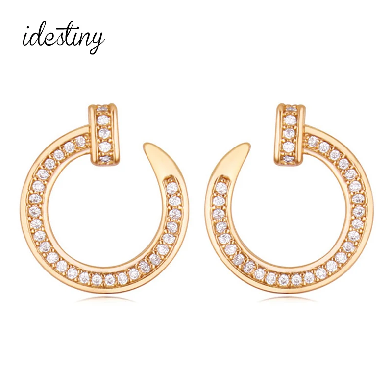Новый модный уха аксессуары для женщин букле d'oreille femme микро проложили логотип