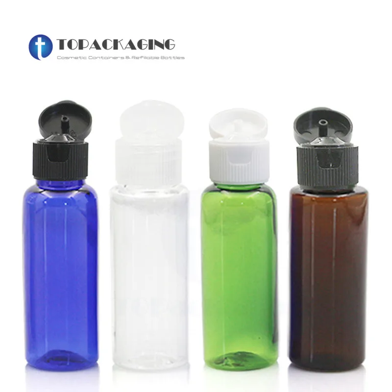 

100PCS*20ML Flip Screw Cap Bottle Small Essential Oil Refillable Empty Serum Shampoo Makeup Packing Plastic Cosmetic Container