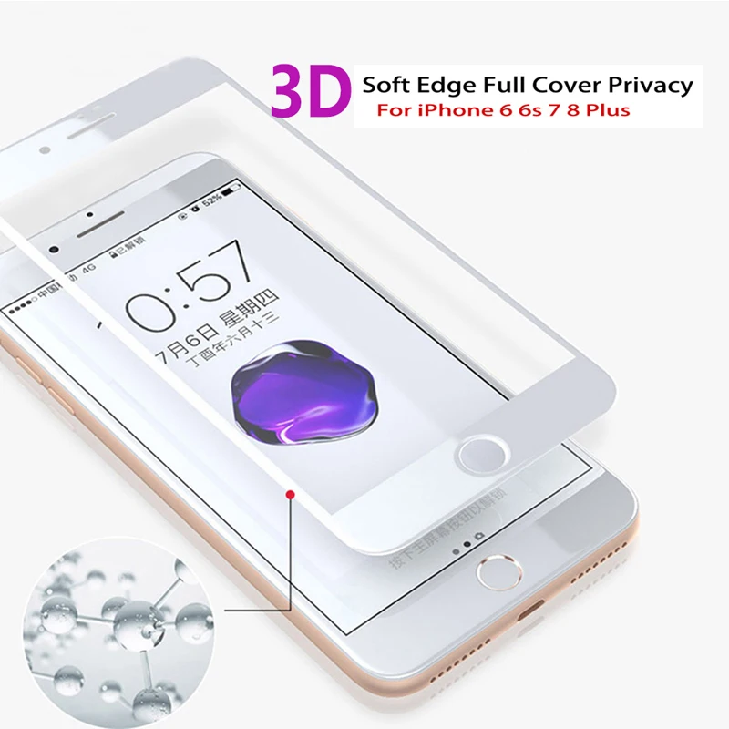 3D Soft Edge Tempered Glass For iPhone 6 6s 7 8 Plus Full Cover Screen Ultra-thin Protector For iPhone 8 7 6 6s Protective Glass
3D Soft Edge Tempered Glass For iPhone 6 6s 7 8 Plus Full Cover Screen Ultra-thin Protector For iPhone 8 7 6 6s Protective Glass