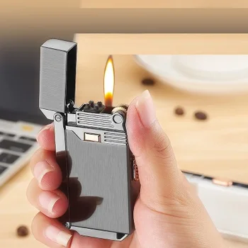 Novelty Multifunctional 2 in 1 Electronic Lighter Jet Butane Lighter Luxury Fuel Gas Thunder Metal Men Cigarette Smoking Lighter
Novelty Multifunctional 2 in 1 Electronic Lighter Jet Butane Lighter Luxury Fuel Gas Thunder Metal Men Cigarette Smoking Lighter