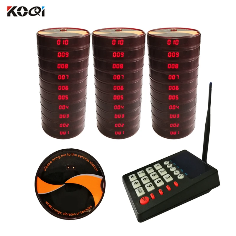 Ycall Wireless Calling System Restaurant Pager 30 Coaster Pager+1 Transmitter Call System Restaurant Equipment K-999+K-14
Ycall Wireless Calling System Restaurant Pager 30 Coaster Pager+1 Transmitter Call System Restaurant Equipment K-999+K-14