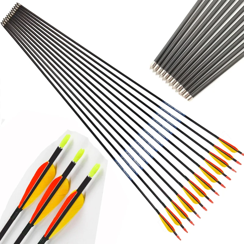 12pcs SF Pure Carbon Arrow Spine 500 600 700 800 900 1000 ID4.2 Pin Nock 3" Turkey Feather Recurve Bow Archery Shooting Hunting
12pcs SF Pure Carbon Arrow Spine 500 600 700 800 900 1000 ID4.2 Pin Nock 3" Turkey Feather Recurve Bow Archery Shooting Hunting