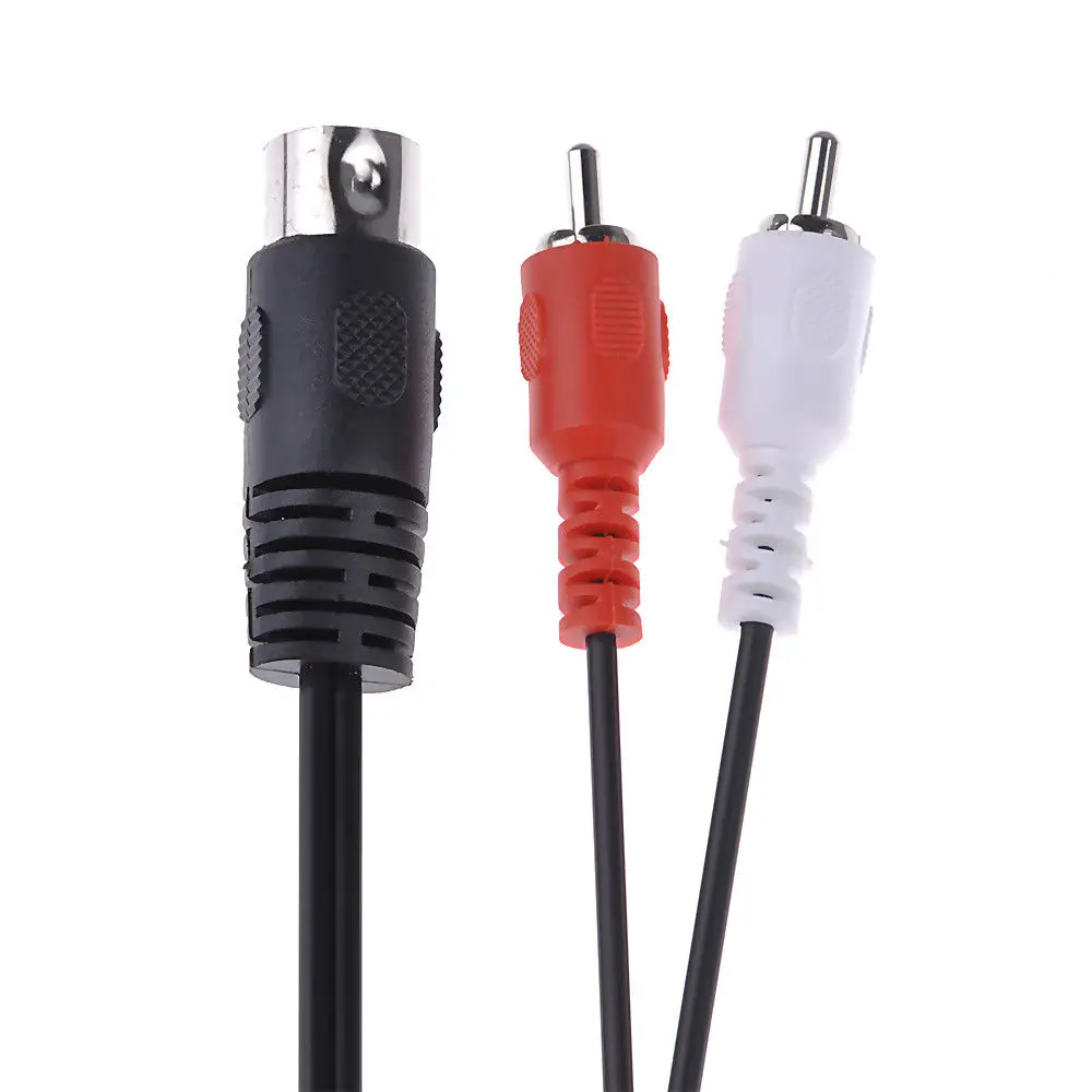 1.5m Jack Stereo Audio Extension Cable 5 Pin DIN Male to 2RCA Male Video TV A/V Lead Converter Cable Adapter
1.5m Jack Stereo Audio Extension Cable 5 Pin DIN Male to 2RCA Male Video TV A/V Lead Converter Cable Adapter