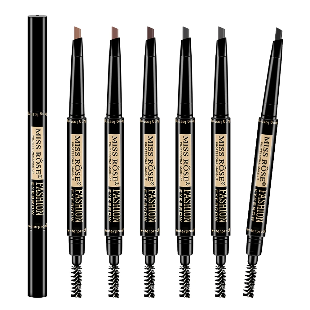 6 color Eyebrow pencil Double Ended eyebrow pen Brush waterproof long lasting No Blooming Triangle 3D makeup cosmetic MISS ROSE
6 color Eyebrow pencil Double Ended eyebrow pen Brush waterproof long lasting No Blooming Triangle 3D makeup cosmetic MISS ROSE