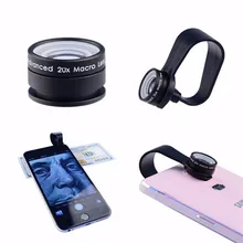 2016 Universal Clip 20X Macro Lens Mobile Phone Camera Lens Optical Lenses For iphone 5s 6s Samsung S7 S7 Edge Huawei Xiaomi LG