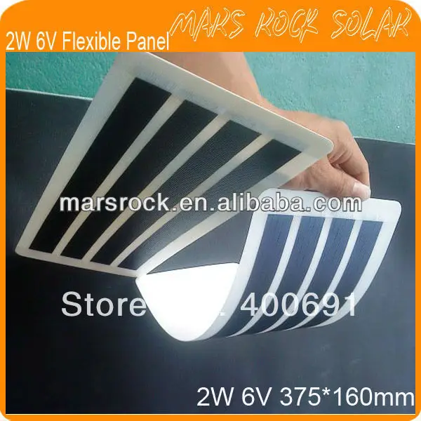 2W 6V 375*160mm Amorphous Silicon Flexible Thin Film Solar Panel with Good Flexible, Waterproof, Lightweight, Good Performance
2W 6V 375*160mm Amorphous Silicon Flexible Thin Film Solar Panel with Good Flexible, Waterproof, Lightweight, Good Performance