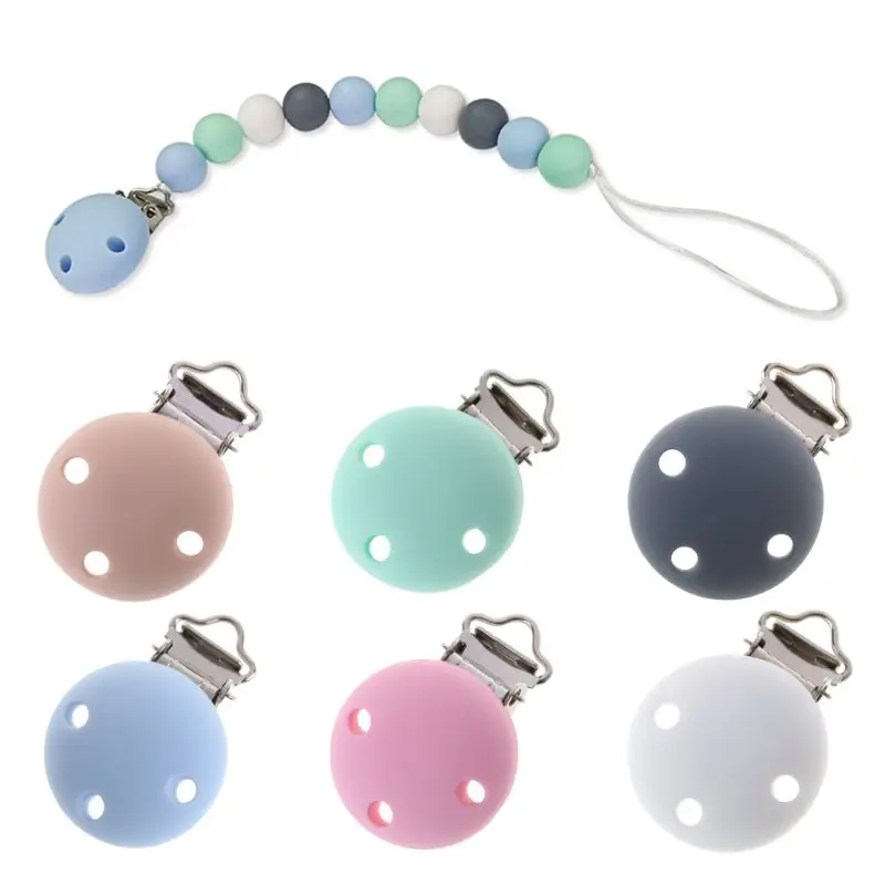 Baby Pacifier Clip Silicone Soother Teether Nipple Holder Round Soft Saliva Towel Clips Toys Buckle Newborn Nursing Supplies DIY
Baby Pacifier Clip Silicone Soother Teether Nipple Holder Round Soft Saliva Towel Clips Toys Buckle Newborn Nursing Supplies DIY