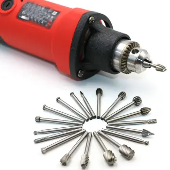 20PCS Shank HSS CNC Rotary Burrs Set Tools File Milling Cutter Engraving Bits for Drilling Woodwork Electric Grinding Accessory
20PCS Shank HSS CNC Rotary Burrs Set Tools File Milling Cutter Engraving Bits for Drilling Woodwork Electric Grinding Accessory
