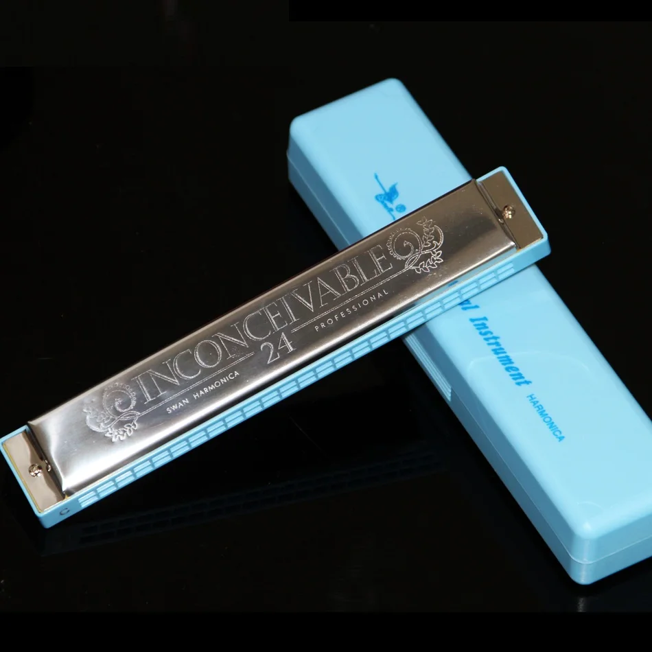 SWAN C Key 24 Hole Blue Octave-tuned Tremolo Mouth Organ Instrument with Case / Harmonica
SWAN C Key 24 Hole Blue Octave-tuned Tremolo Mouth Organ Instrument with Case / Harmonica