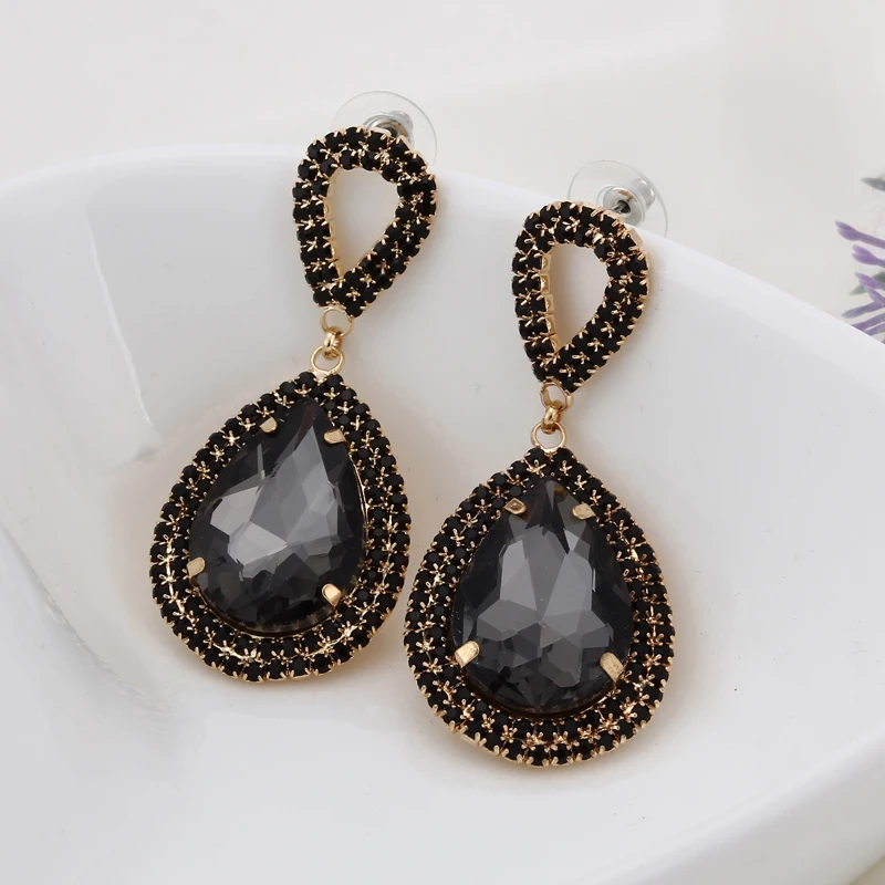 Fashion jewelry crystal super flash silver electroplating water droplets Rhine Stone big drop Earrings for women #E014
Fashion jewelry crystal super flash silver electroplating water droplets Rhine Stone big drop Earrings for women #E014