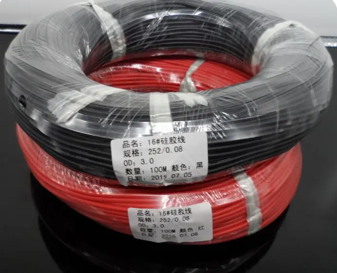 2meter Red+2meter Black Silicon Wire 10AWG 12AWG 14AWG 16AWG 18AWG 22AWG 24AWG Heatproof Soft Silicone Silica Gel Wire Cable
2meter Red+2meter Black Silicon Wire 10AWG 12AWG 14AWG 16AWG 18AWG 22AWG 24AWG Heatproof Soft Silicone Silica Gel Wire Cable